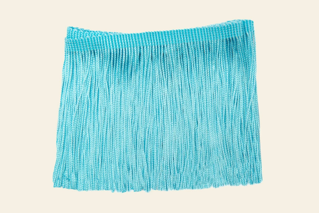 Afternoon sky blue Decorative Fringe Trim by Kikiwi