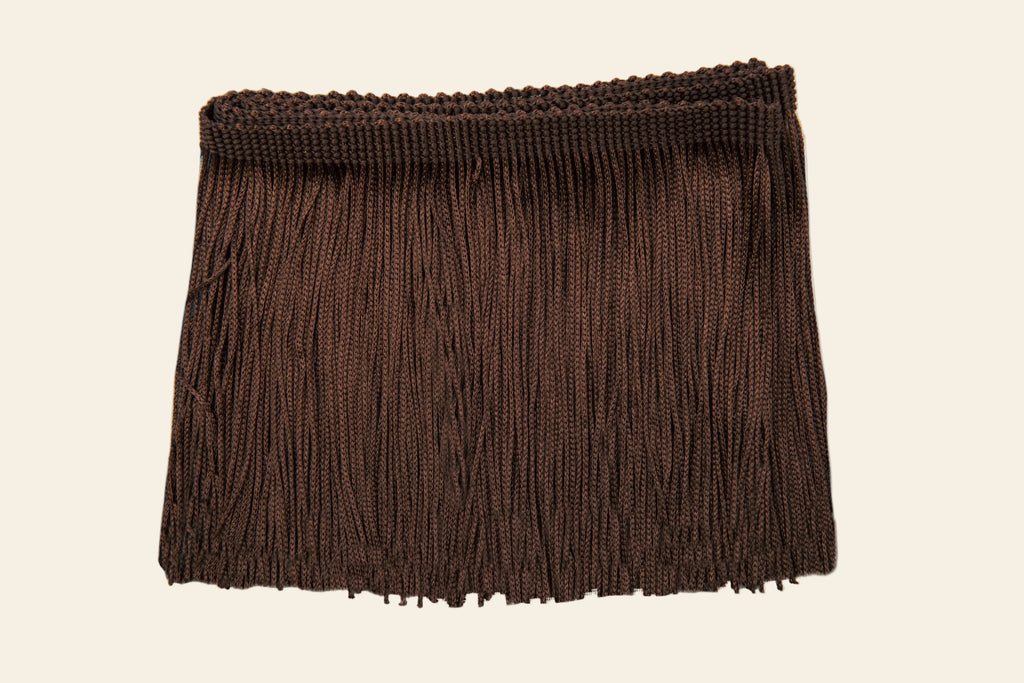 dark chocolate brown decorative fringe for makers DIY