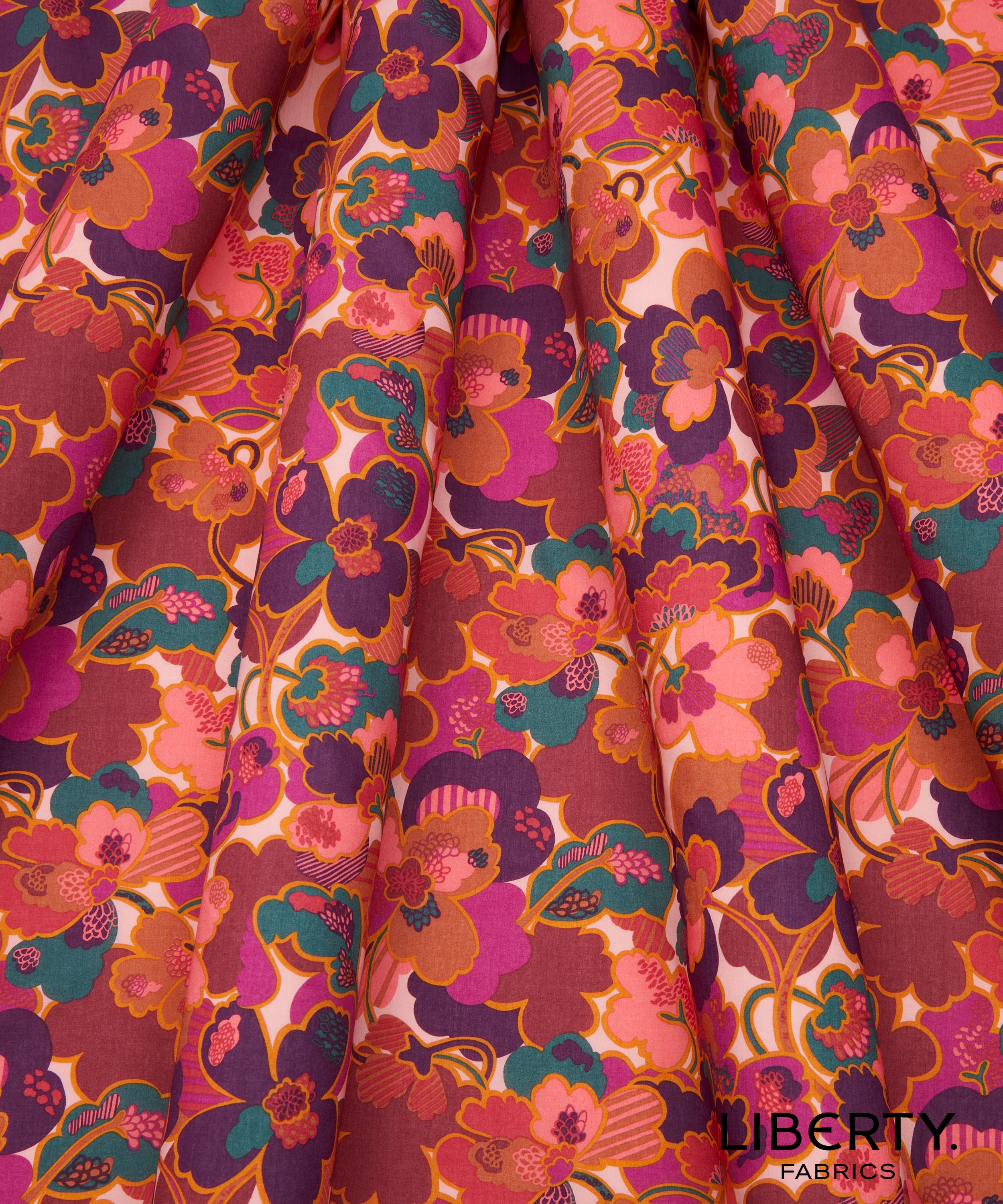 colourful liberty fabric design spirit of the 1960s
