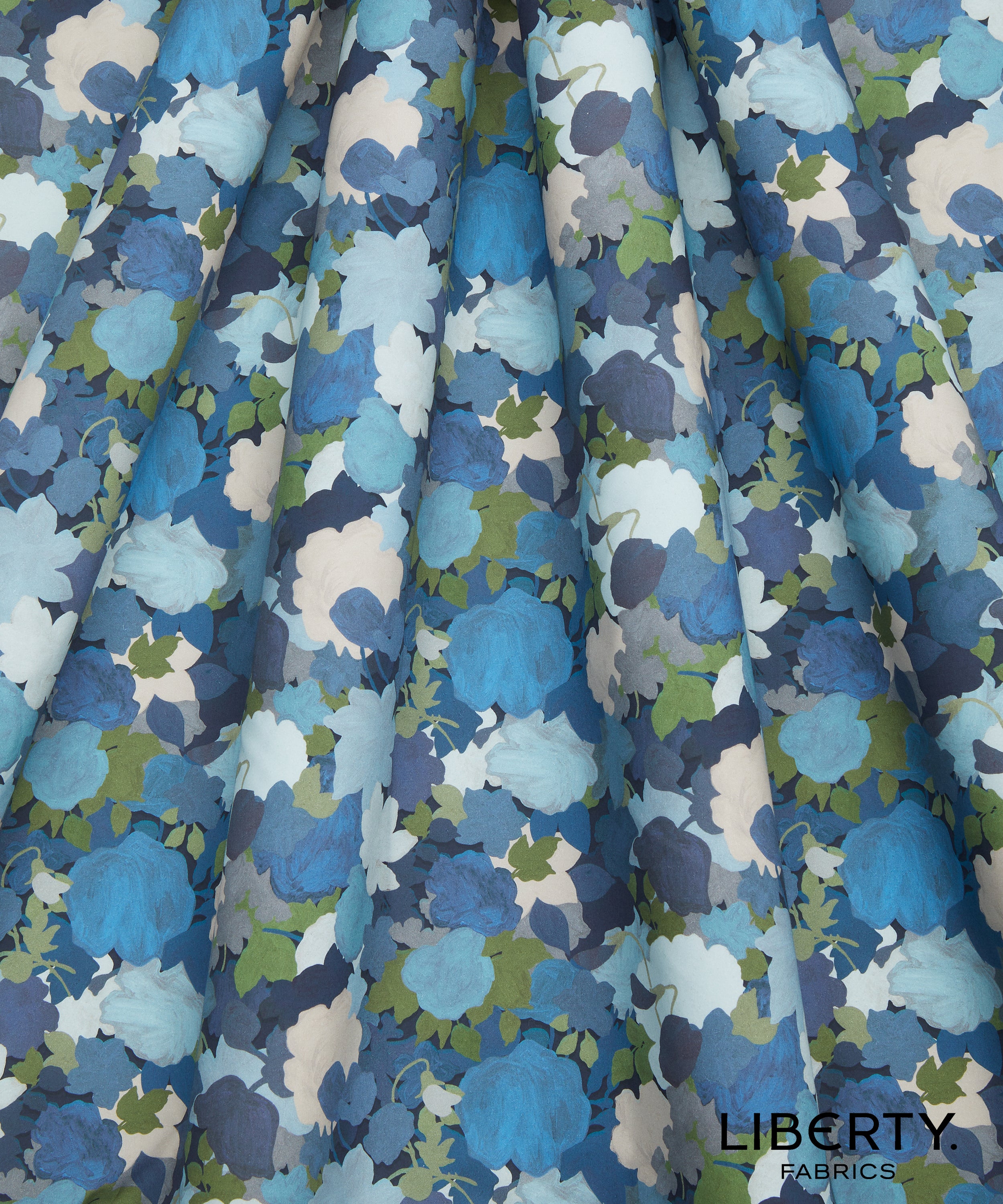 Blue Floral fabric by Liberty Fabric
