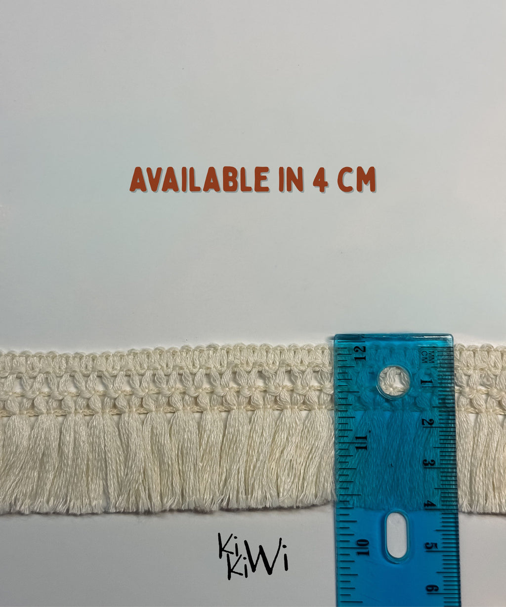 Natural Cotton Fringe Trim