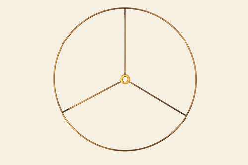 Antique Brass circular drum ring frame for DIY lampshade making