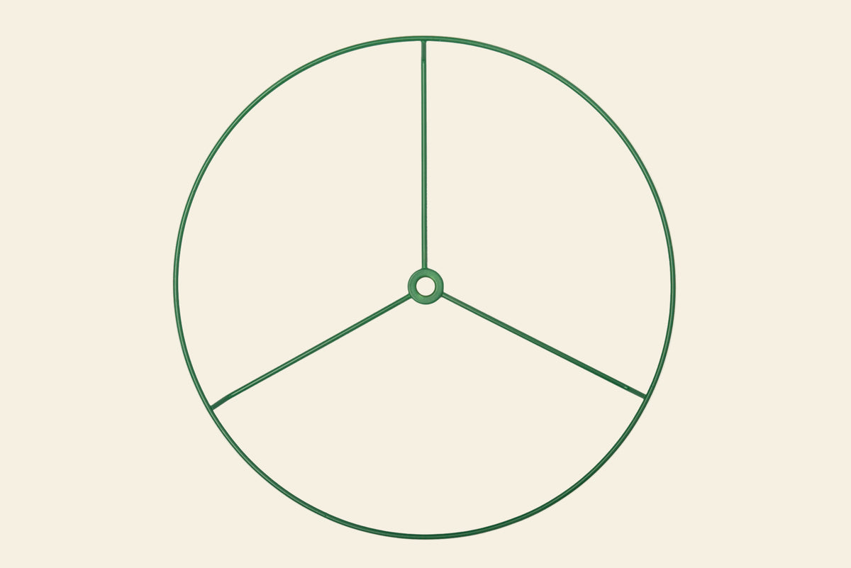 Green circular drum ring frame for DIY lampshade making