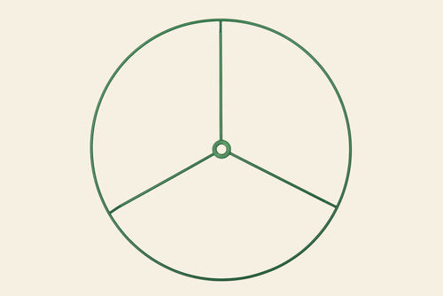 Green circular drum ring frame for DIY lampshade making