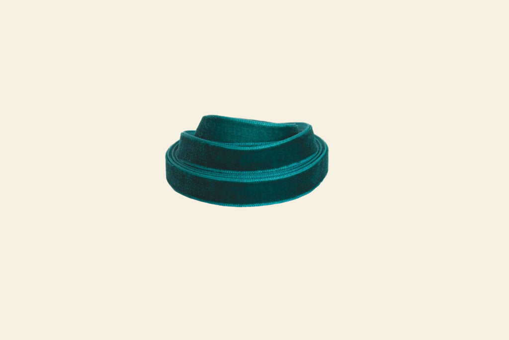 Teal velvet ribbon 10mm width soft decorative ribbon for sewing, crafts and gift wrapping
