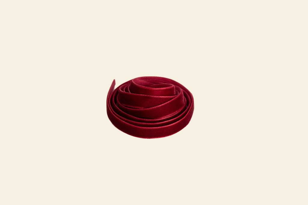 Burgundy velvet ribbon 10mm width soft decorative ribbon for sewing, crafts and gift wrapping