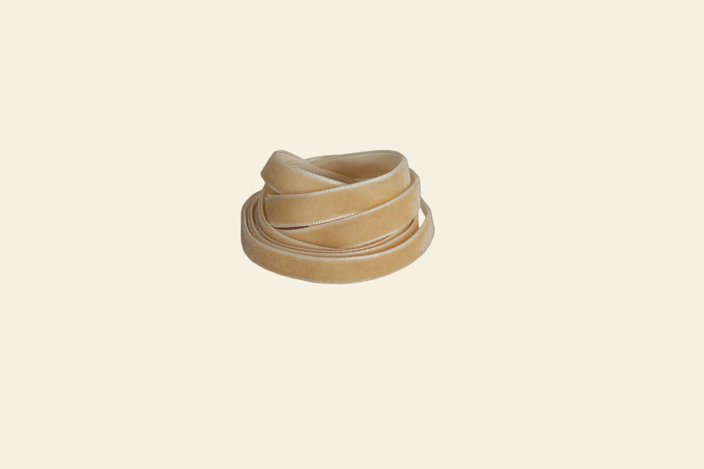 Champagne velvet ribbon 10mm width soft decorative ribbon for sewing, crafts and gift wrapping
