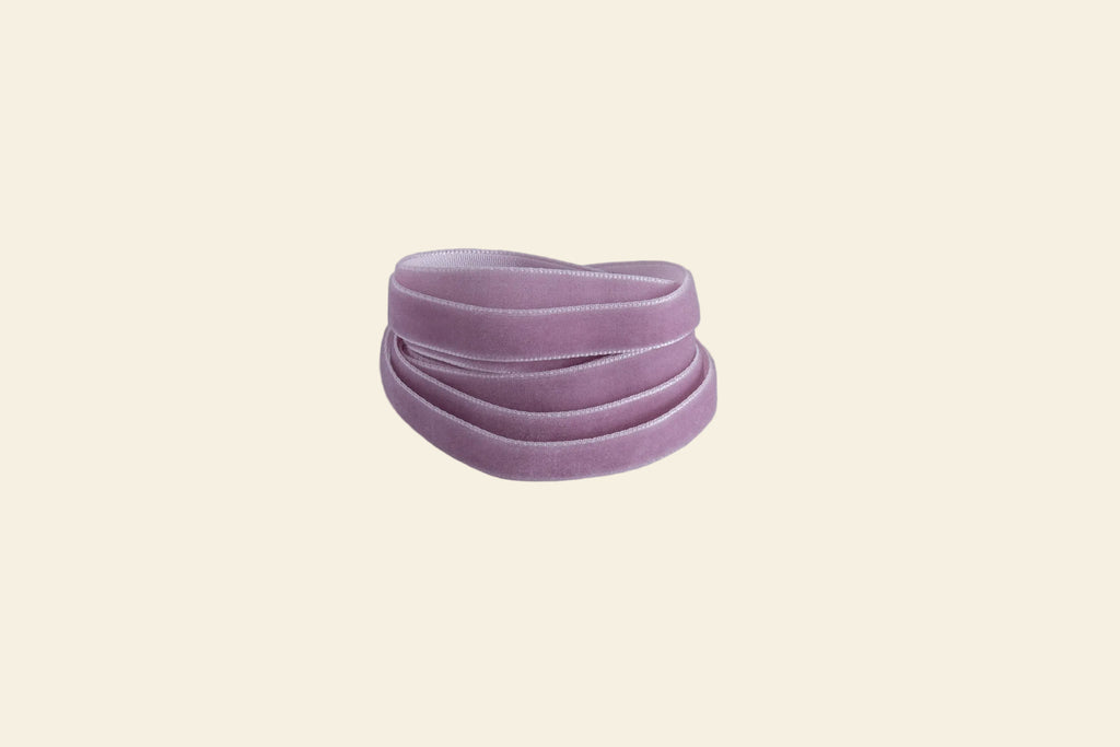 Dusty rose velvet ribbon 10mm width soft decorative ribbon for sewing, crafts and gift wrapping