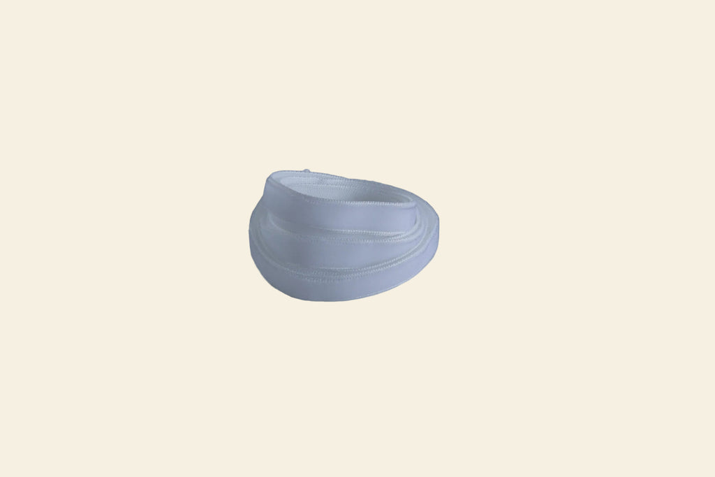 White velvet ribbon 10mm width soft decorative ribbon for sewing, crafts and gift wrapping
