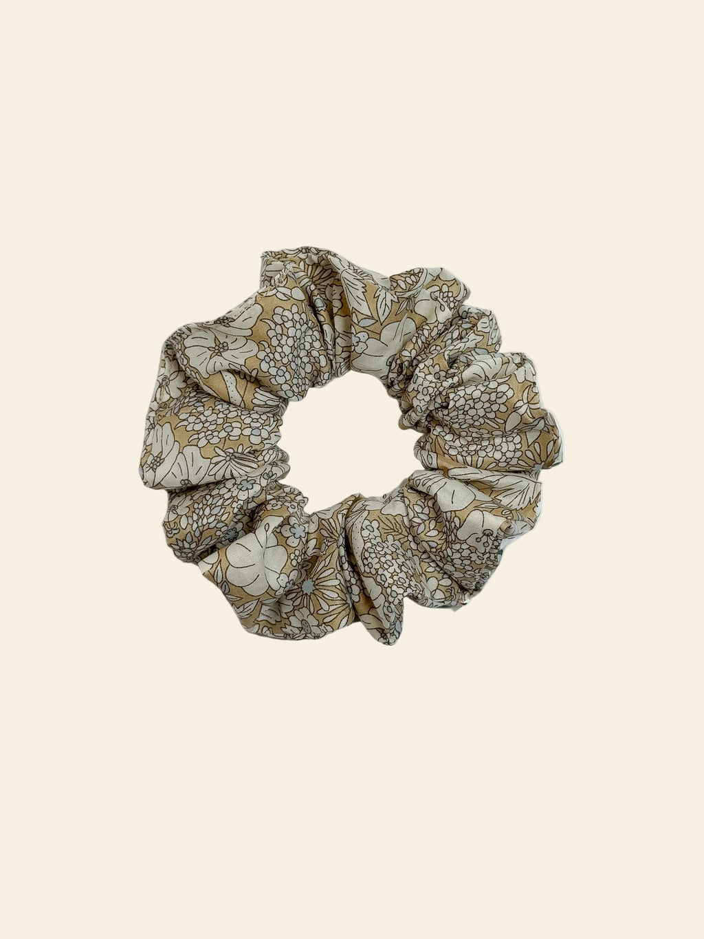 Floral handmade luxury scrunchie by Kikiwi