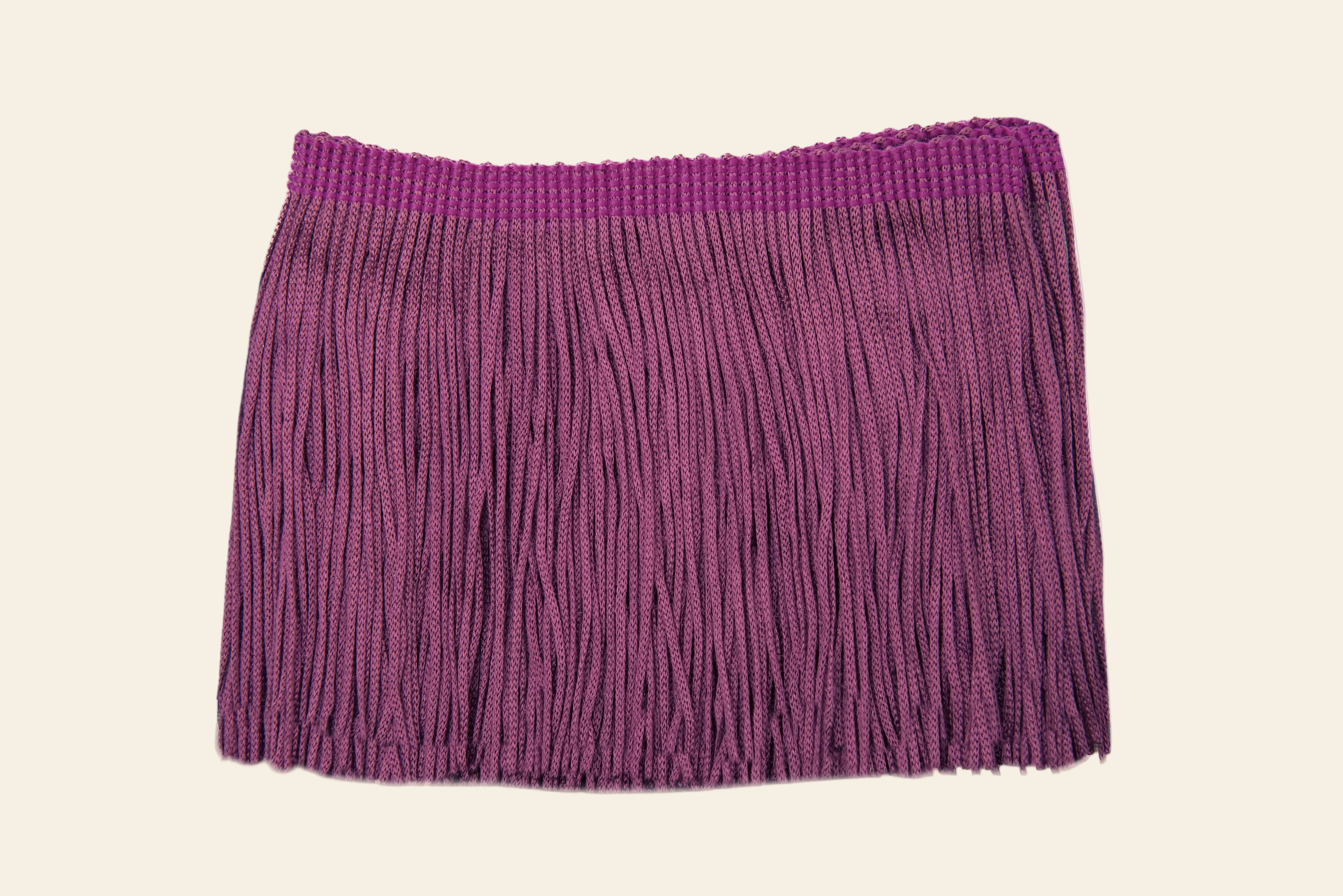 muted soft plum decorative fringe trim for pillow cases