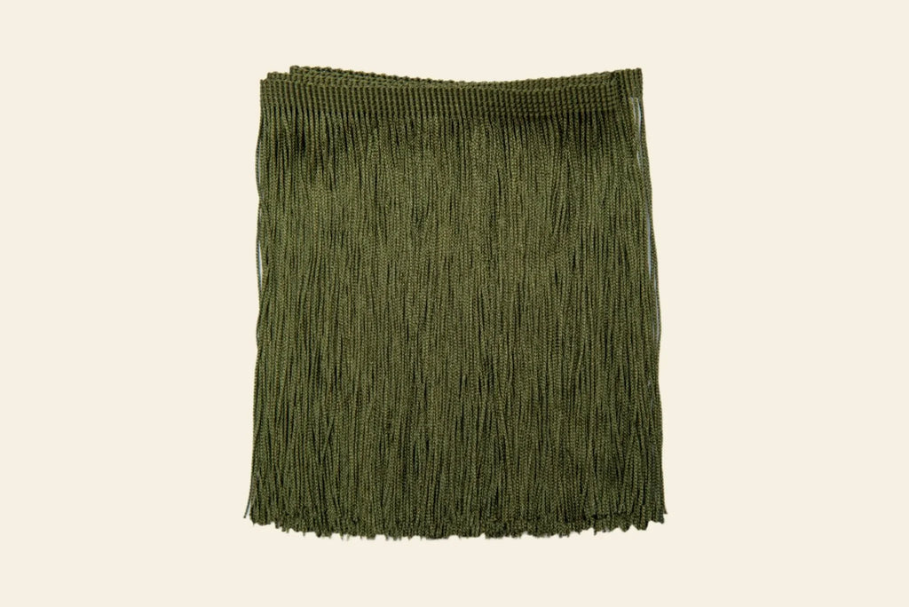 olive Decorative Fringe Trim by Kikiwi