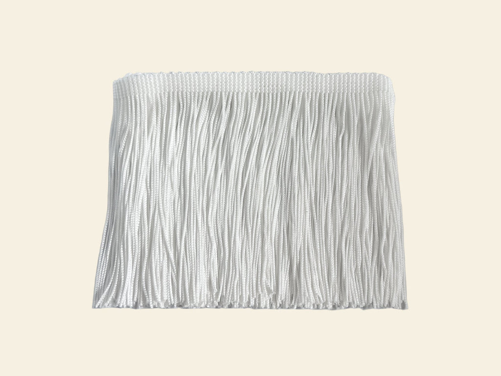 white decorative fringe trim for crafters makers